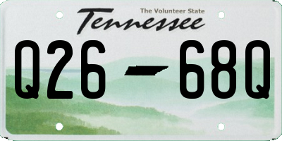 TN license plate Q2668Q