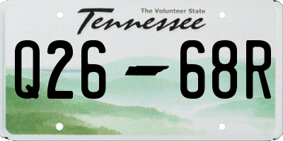 TN license plate Q2668R