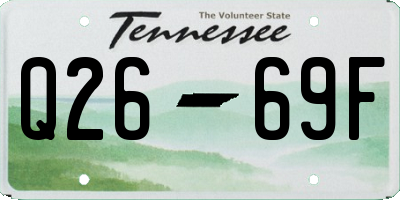 TN license plate Q2669F