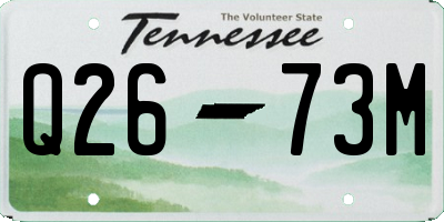 TN license plate Q2673M
