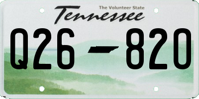 TN license plate Q2682O