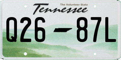 TN license plate Q2687L