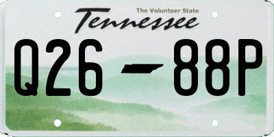 TN license plate Q2688P