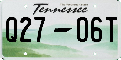 TN license plate Q2706T