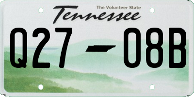 TN license plate Q2708B