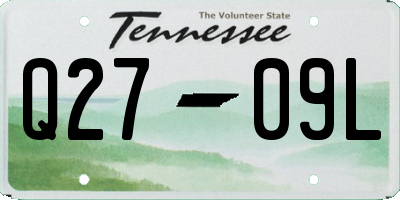 TN license plate Q2709L