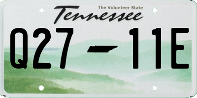 TN license plate Q2711E