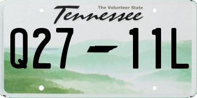 TN license plate Q2711L