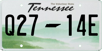 TN license plate Q2714E
