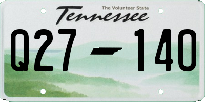 TN license plate Q2714O