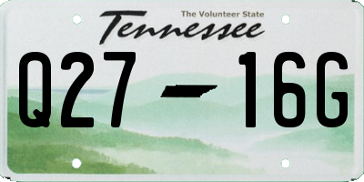 TN license plate Q2716G