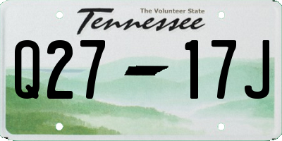 TN license plate Q2717J