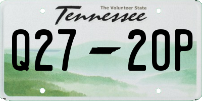 TN license plate Q2720P