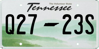 TN license plate Q2723S