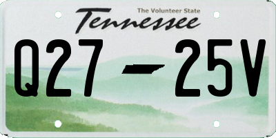 TN license plate Q2725V