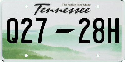 TN license plate Q2728H