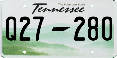 TN license plate Q2728O