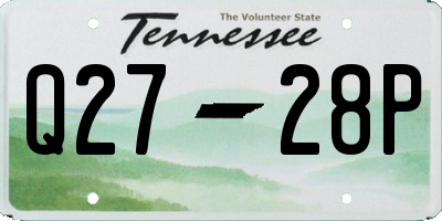 TN license plate Q2728P