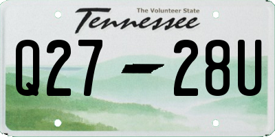 TN license plate Q2728U