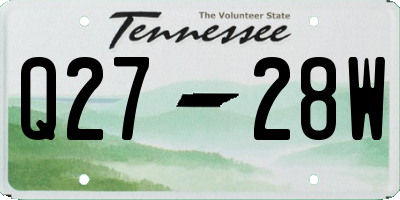 TN license plate Q2728W