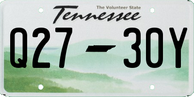 TN license plate Q2730Y