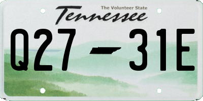 TN license plate Q2731E