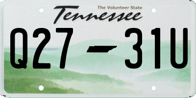 TN license plate Q2731U