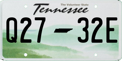 TN license plate Q2732E