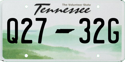 TN license plate Q2732G
