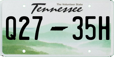 TN license plate Q2735H