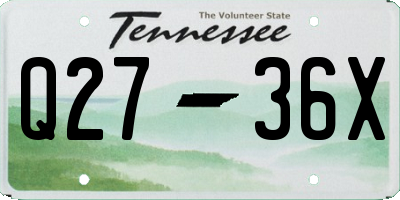 TN license plate Q2736X