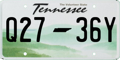 TN license plate Q2736Y