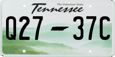 TN license plate Q2737C