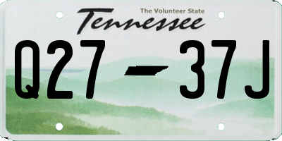 TN license plate Q2737J