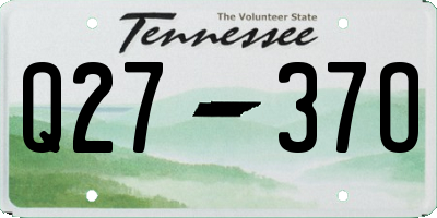TN license plate Q2737O