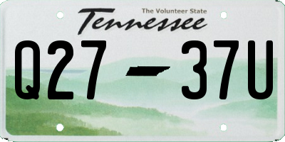 TN license plate Q2737U
