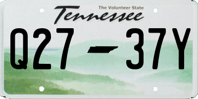 TN license plate Q2737Y