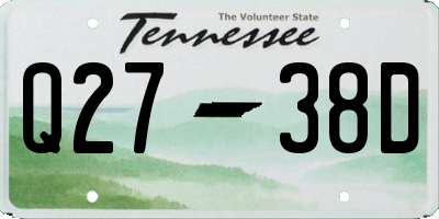 TN license plate Q2738D