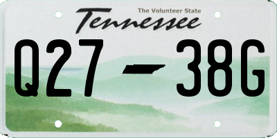 TN license plate Q2738G