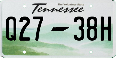TN license plate Q2738H