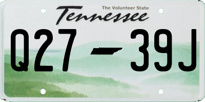 TN license plate Q2739J