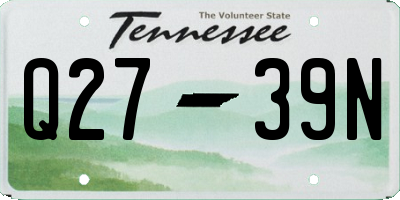 TN license plate Q2739N