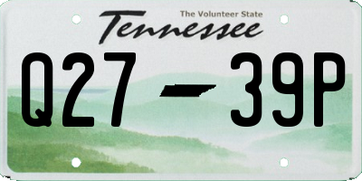 TN license plate Q2739P