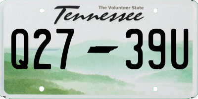 TN license plate Q2739U