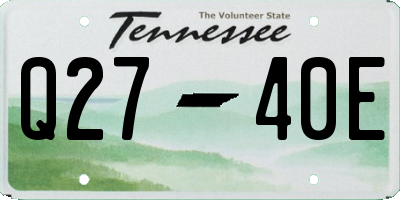 TN license plate Q2740E
