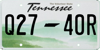 TN license plate Q2740R