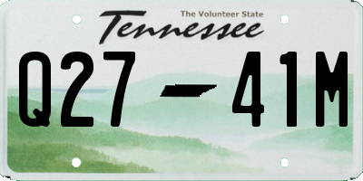 TN license plate Q2741M