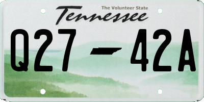 TN license plate Q2742A