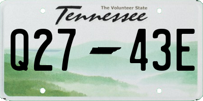 TN license plate Q2743E