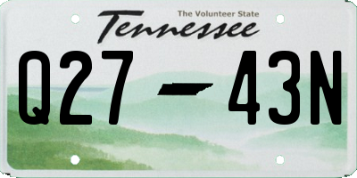 TN license plate Q2743N
